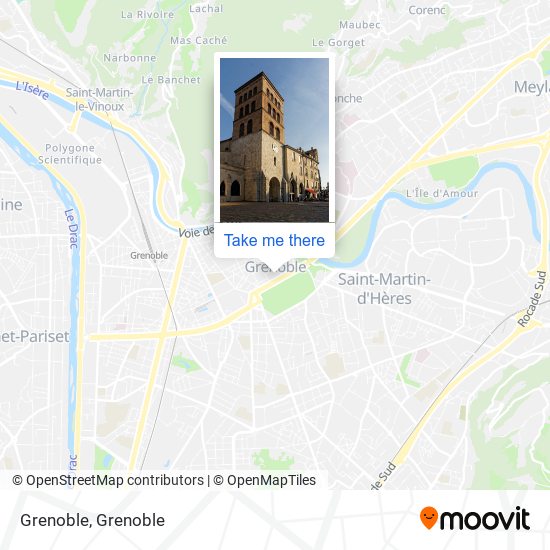 Mapa Grenoble