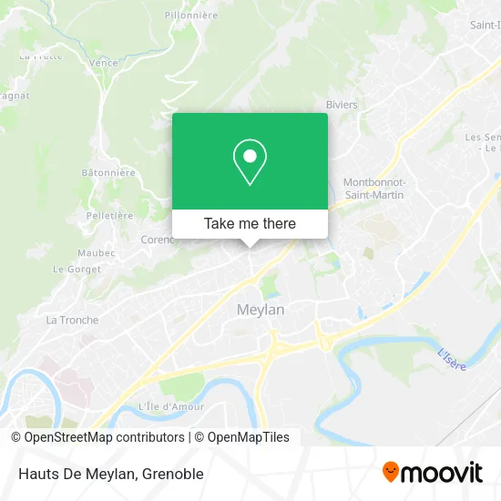 Hauts De Meylan map
