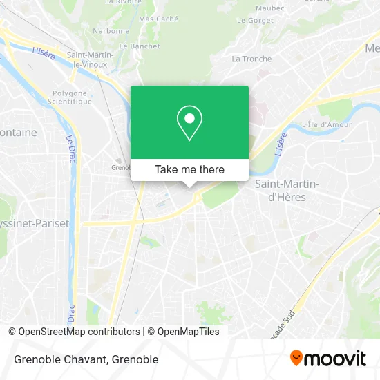 Grenoble Chavant map