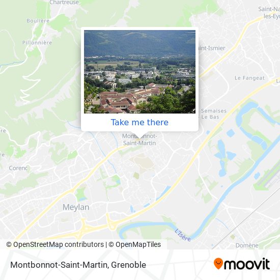 Mapa Montbonnot-Saint-Martin