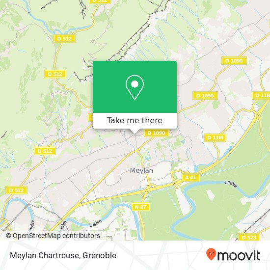 Mapa Meylan Chartreuse