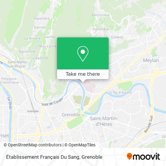 Établissement Français Du Sang map