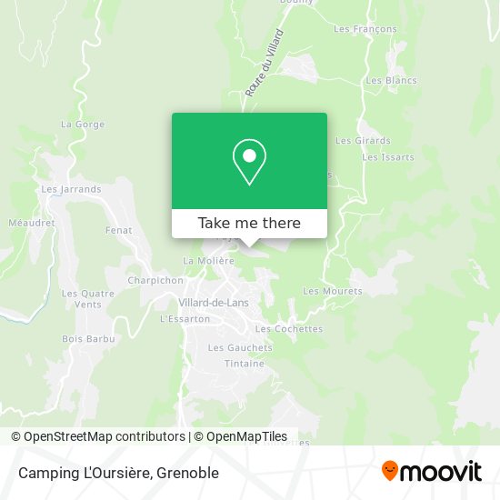 Camping L'Oursière map