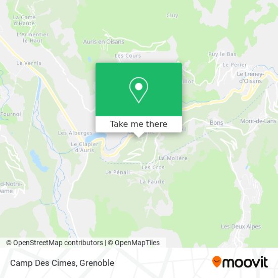 Camp Des Cimes map