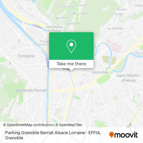 Parking Grenoble Berriat Alsace Lorraine - EFFIA map
