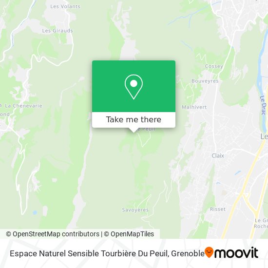 Espace Naturel Sensible Tourbière Du Peuil map