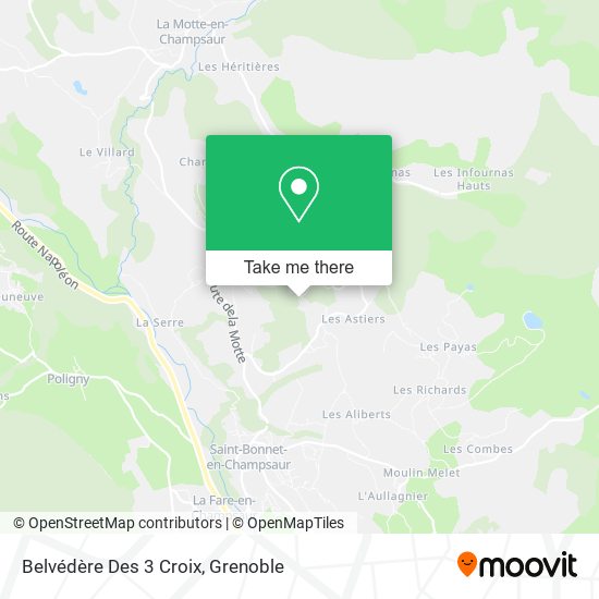 Belvédère Des 3 Croix map