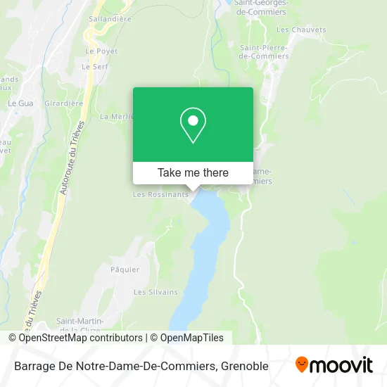 Barrage De Notre-Dame-De-Commiers map