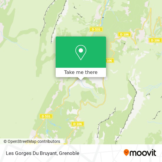 Les Gorges Du Bruyant map