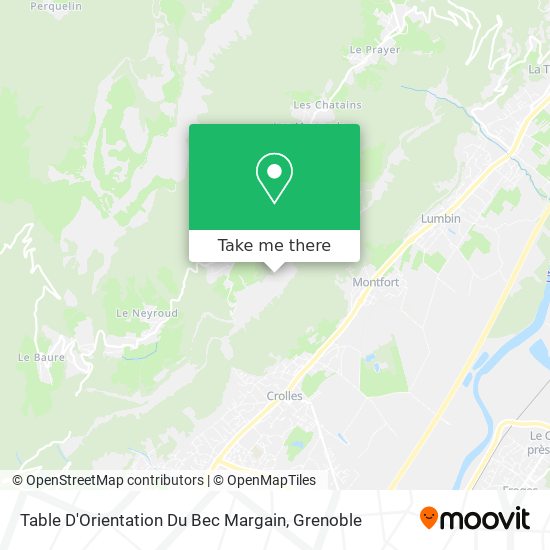 Table D'Orientation Du Bec Margain map