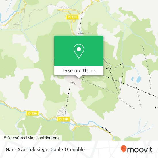 Gare Aval Télésiège Diable map