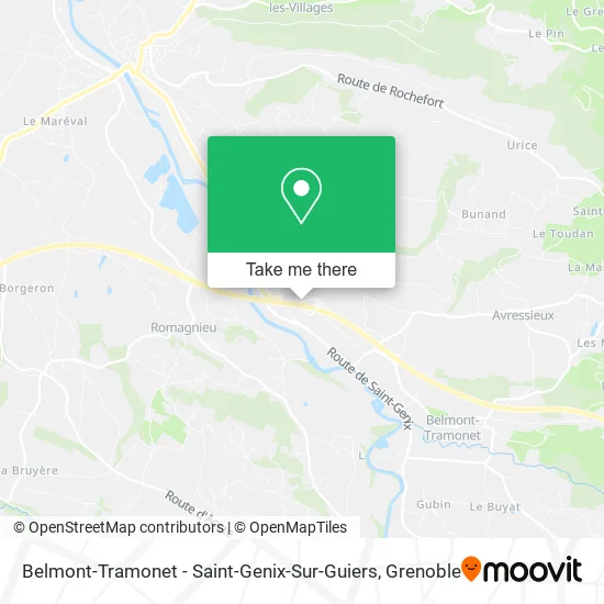Belmont-Tramonet - Saint-Genix-Sur-Guiers map