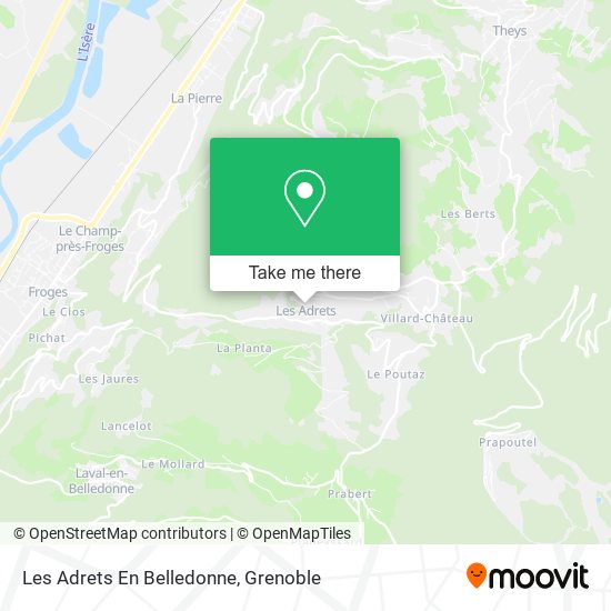 Les Adrets En Belledonne map