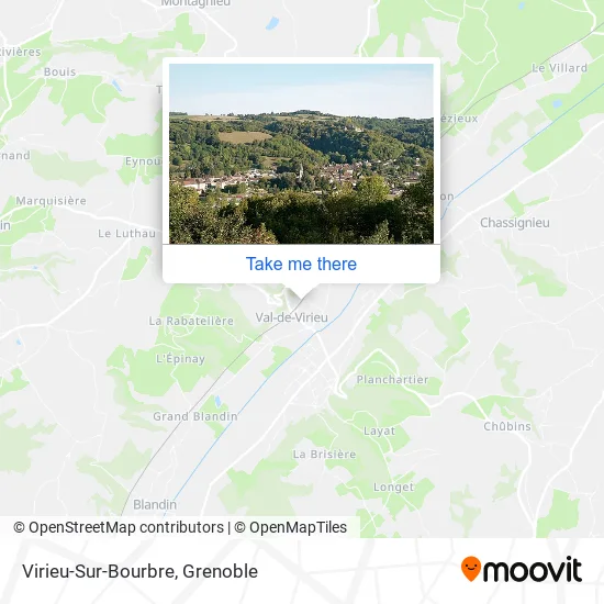 Virieu-Sur-Bourbre map
