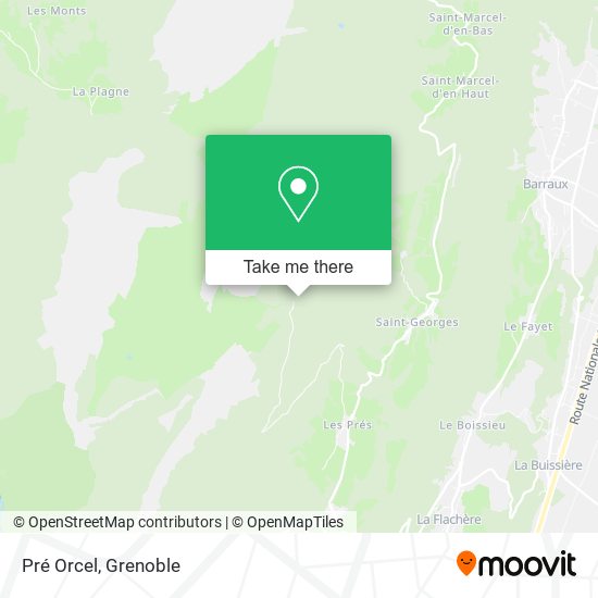 Pré Orcel 1420 M map