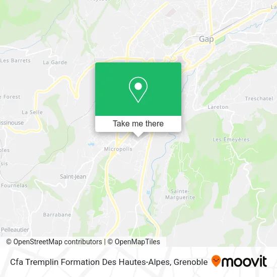 Cfa Tremplin Formation Des Hautes-Alpes map