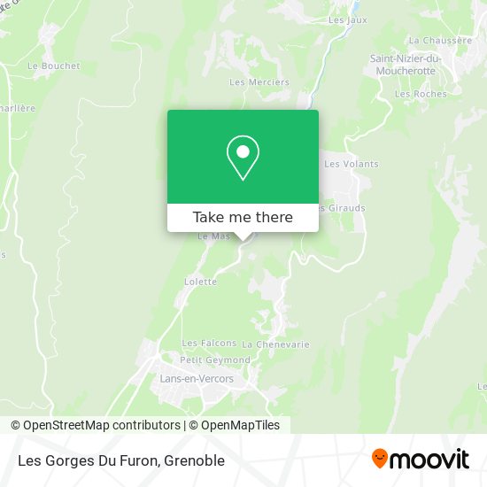 Les Gorges Du Furon map