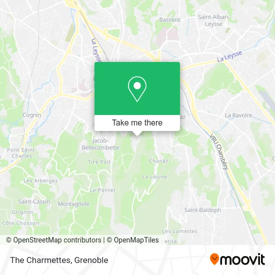 Les Charmettes map