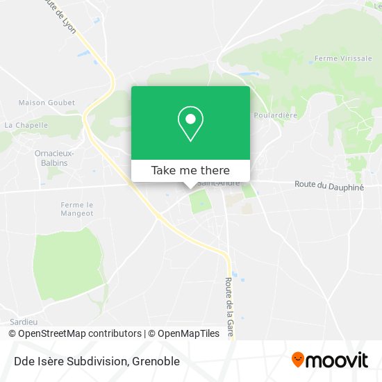 Dde Isère Subdivision map