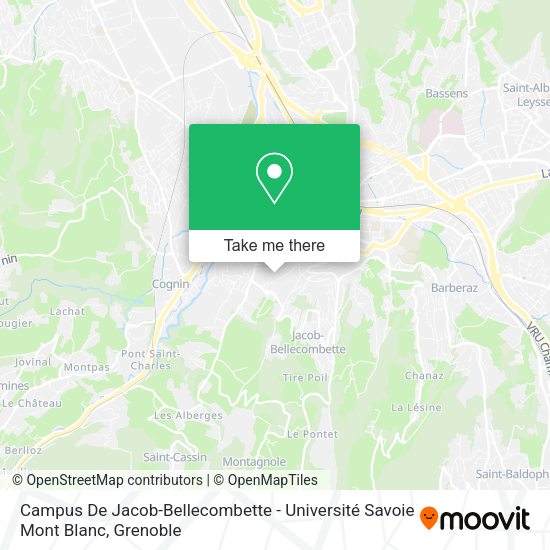 Campus De Jacob-Bellecombette - Université Savoie Mont Blanc map