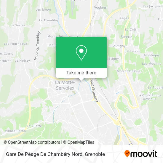 Gare De Péage De Chambéry Nord map
