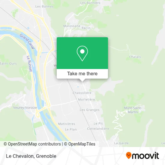 Le Chevalon map