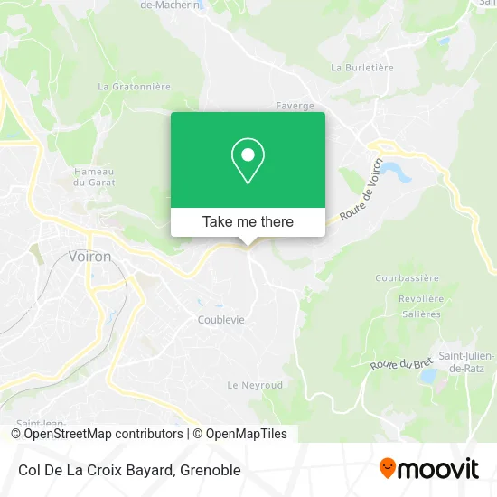 Col De La Croix Bayard map