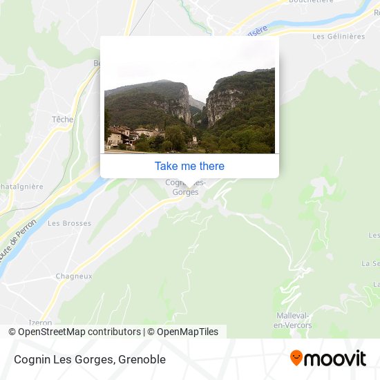 Cognin Les Gorges map