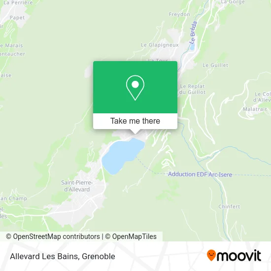 Allevard Les Bains map