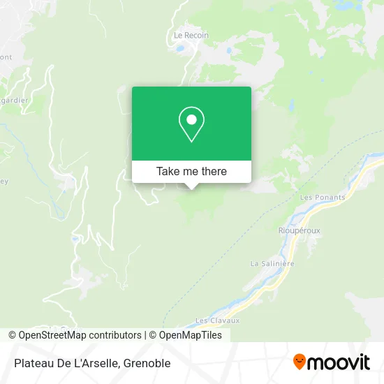 Plateau De L'Arselle map