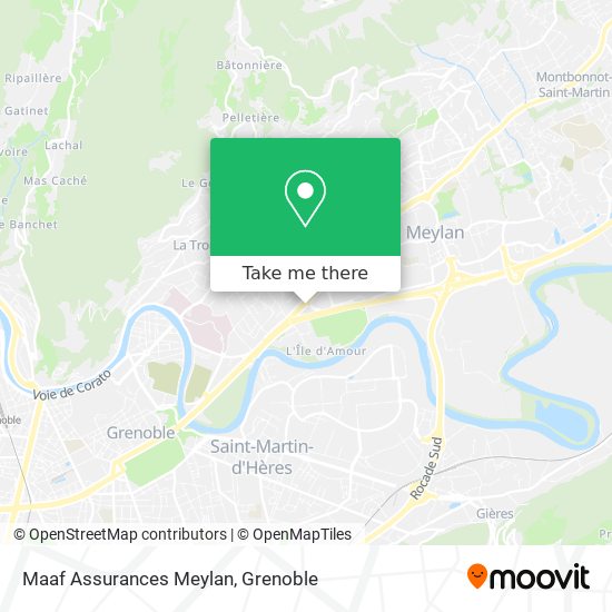 Maaf Assurances Meylan map