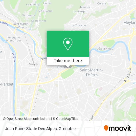Jean Pain - Stade Des Alpes map