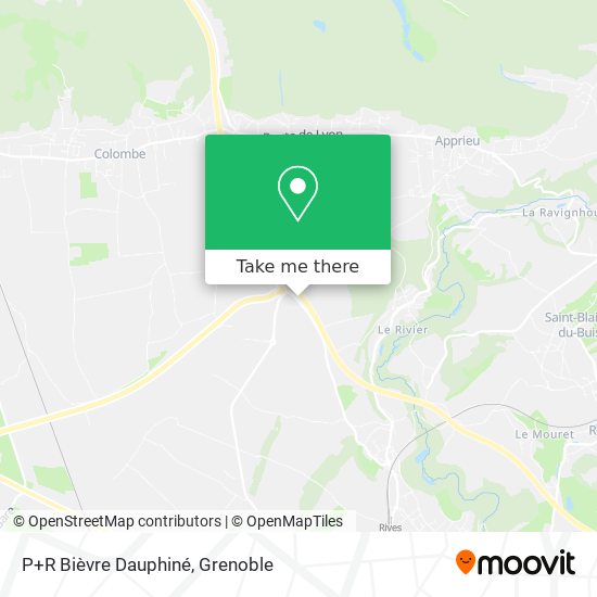 P+R Bièvre Dauphiné map