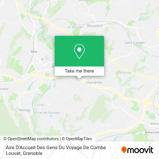Aire D'Accueil Des Gens Du Voyage De Combe Louvat map