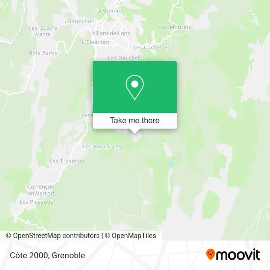 Côte 2000 map
