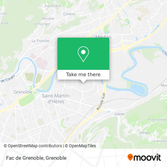 Mapa Fac de Grenoble