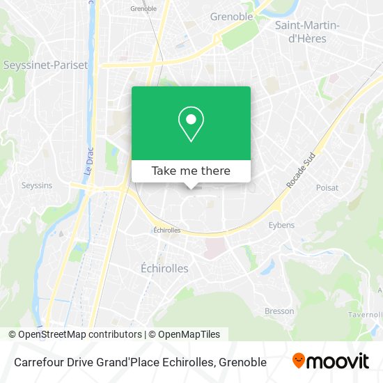 Carrefour Drive Grand'Place Echirolles map