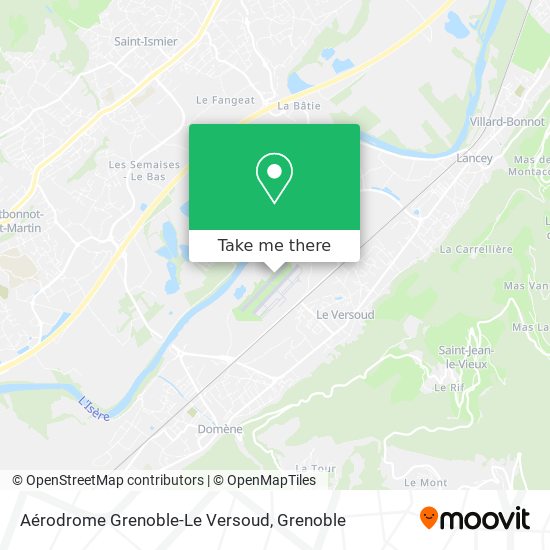 Mapa Aérodrome Grenoble-Le Versoud