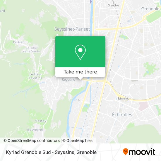 Kyriad Grenoble Sud - Seyssins map