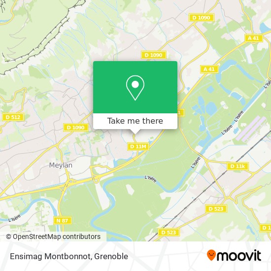 Ensimag Montbonnot map