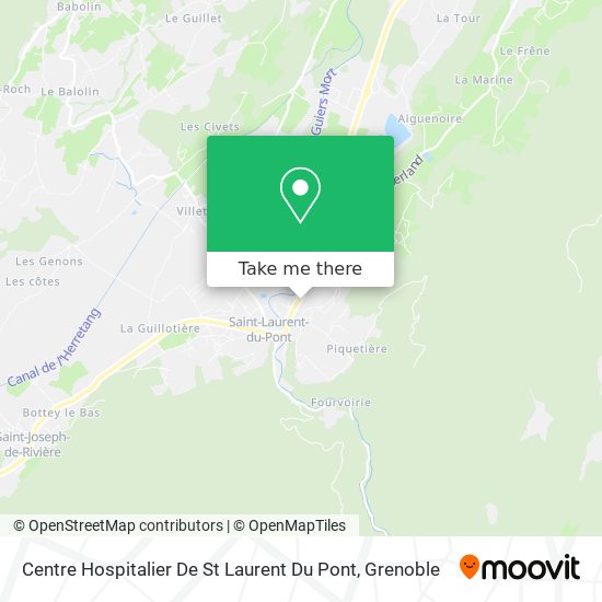 Centre Hospitalier De St Laurent Du Pont map