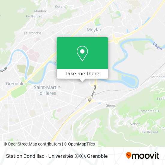 Station Condillac - Universités ⒷⒸ map