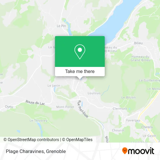 Plage Charavines map