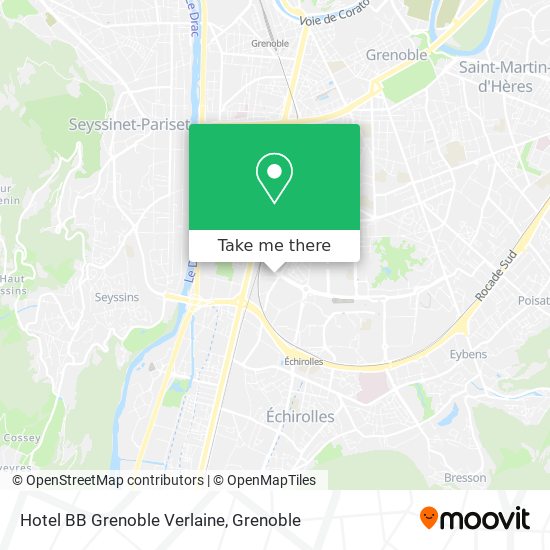 Hotel BB Grenoble Verlaine map