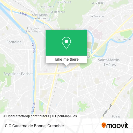 C.C Caserne de Bonne map