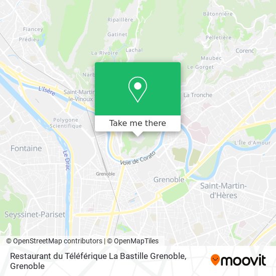 Mapa Restaurant du Téléférique La Bastille Grenoble