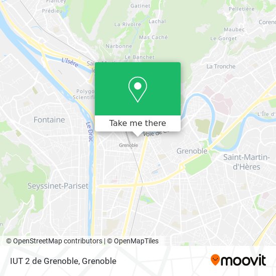 Mapa IUT 2 de Grenoble