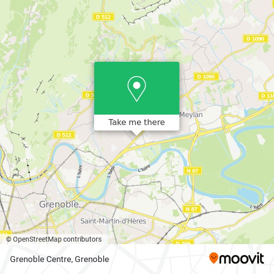 Mapa Grenoble Centre