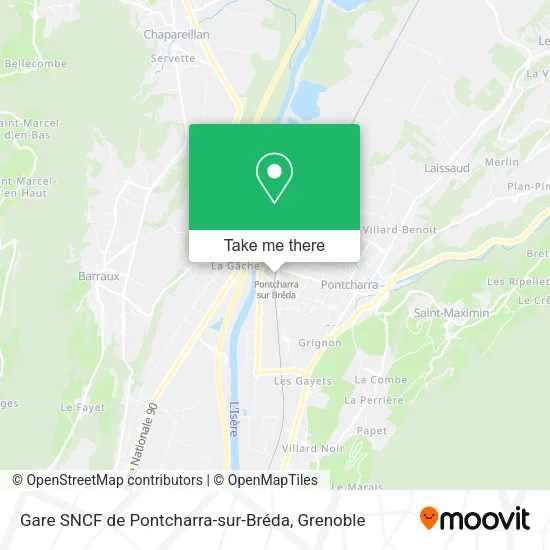 Gare SNCF de Pontcharra-sur-Bréda map