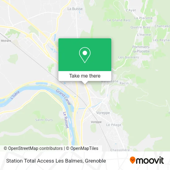 Station Total Access Les Balmes map